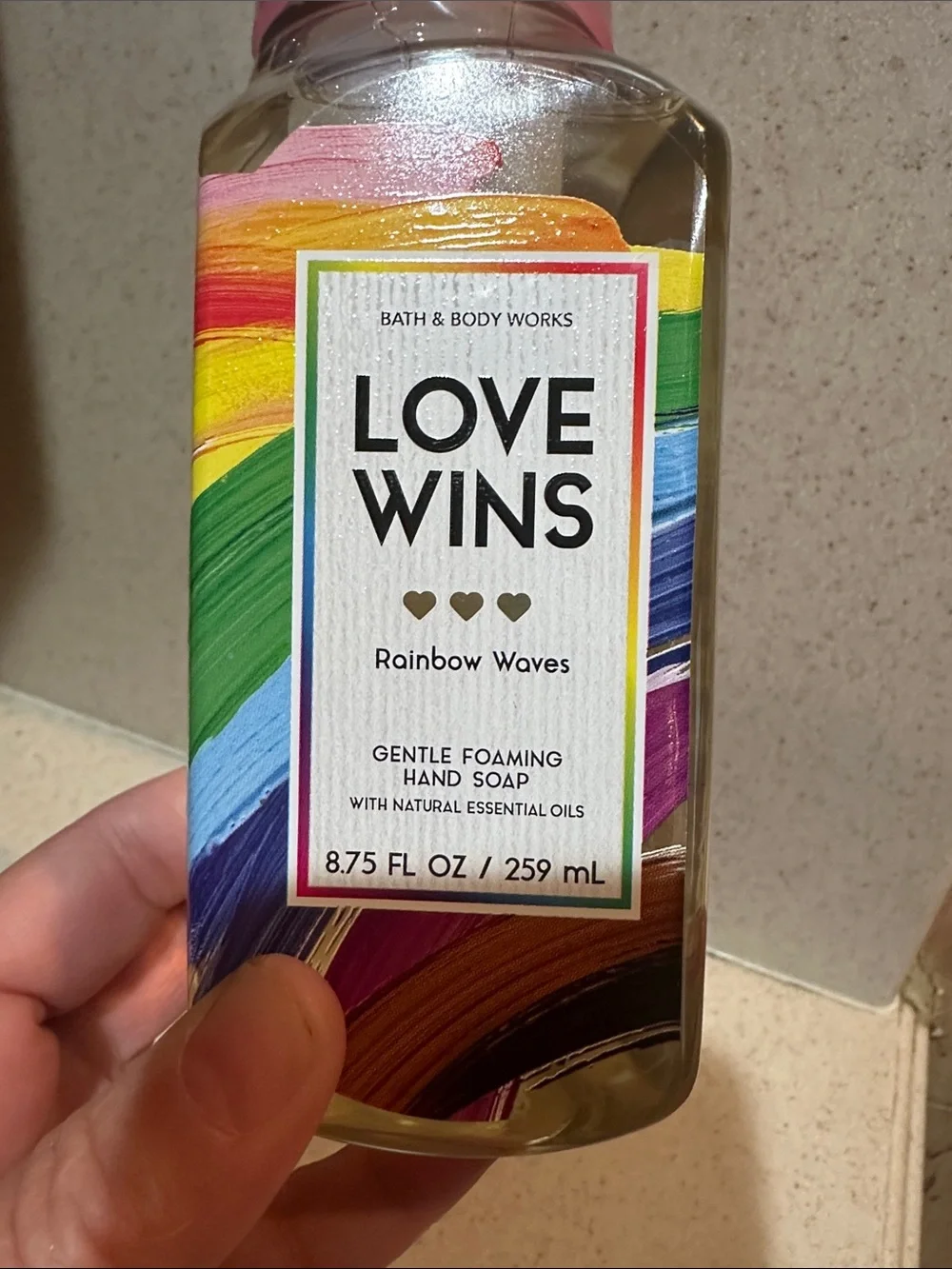 Bath & Body Works foaming hand wash Love Wins Rainbow waves 8.75 oz. Rare